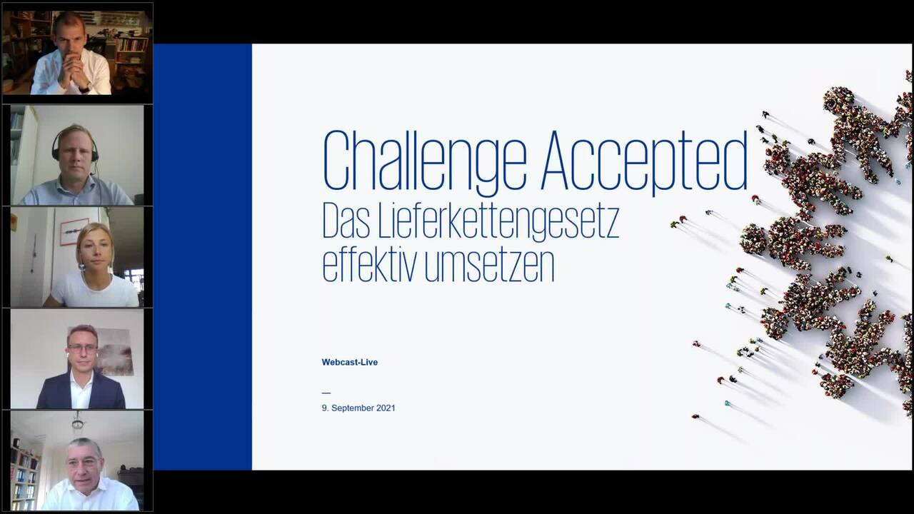 Vorschaubild für Webcast live: Challenge Accepted - Das Lieferkettengesetz effektiv umsetzen