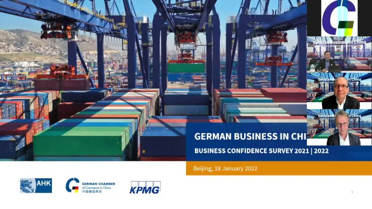 Vorschaubild für German Companies in China: Business Confidence Survey (BCS) 2021/2022 Press Conference.mp4