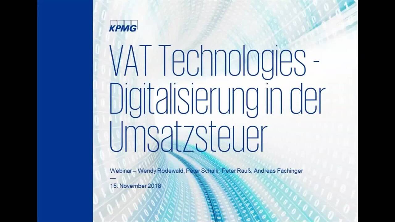 Vorschaubild für Web-Kurs Umsatzsteuer VAT Technologies – Digitalisierung in der Umsatzsteuer