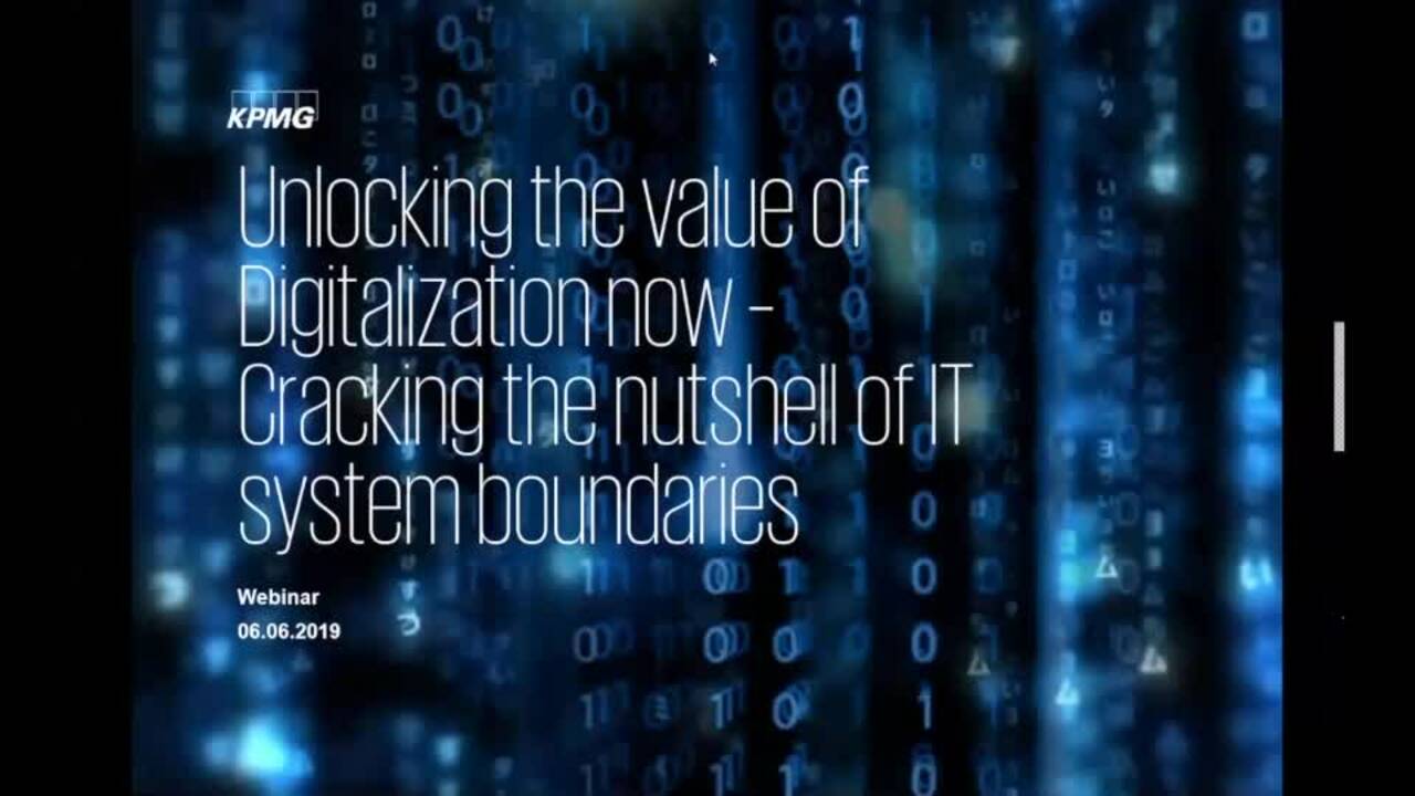 Vorschaubild für Web-Kurs: Unlocking the value of Digitalization now - Cracking the nutshell of IT system boundaries