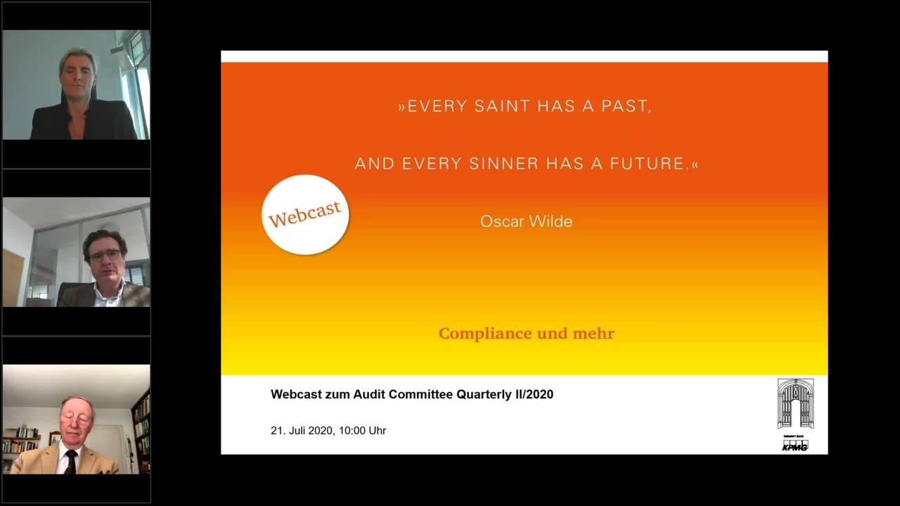 Vorschaubild für Webcast: Compliance und mehr (Audit Committee Quarterly II/2020)