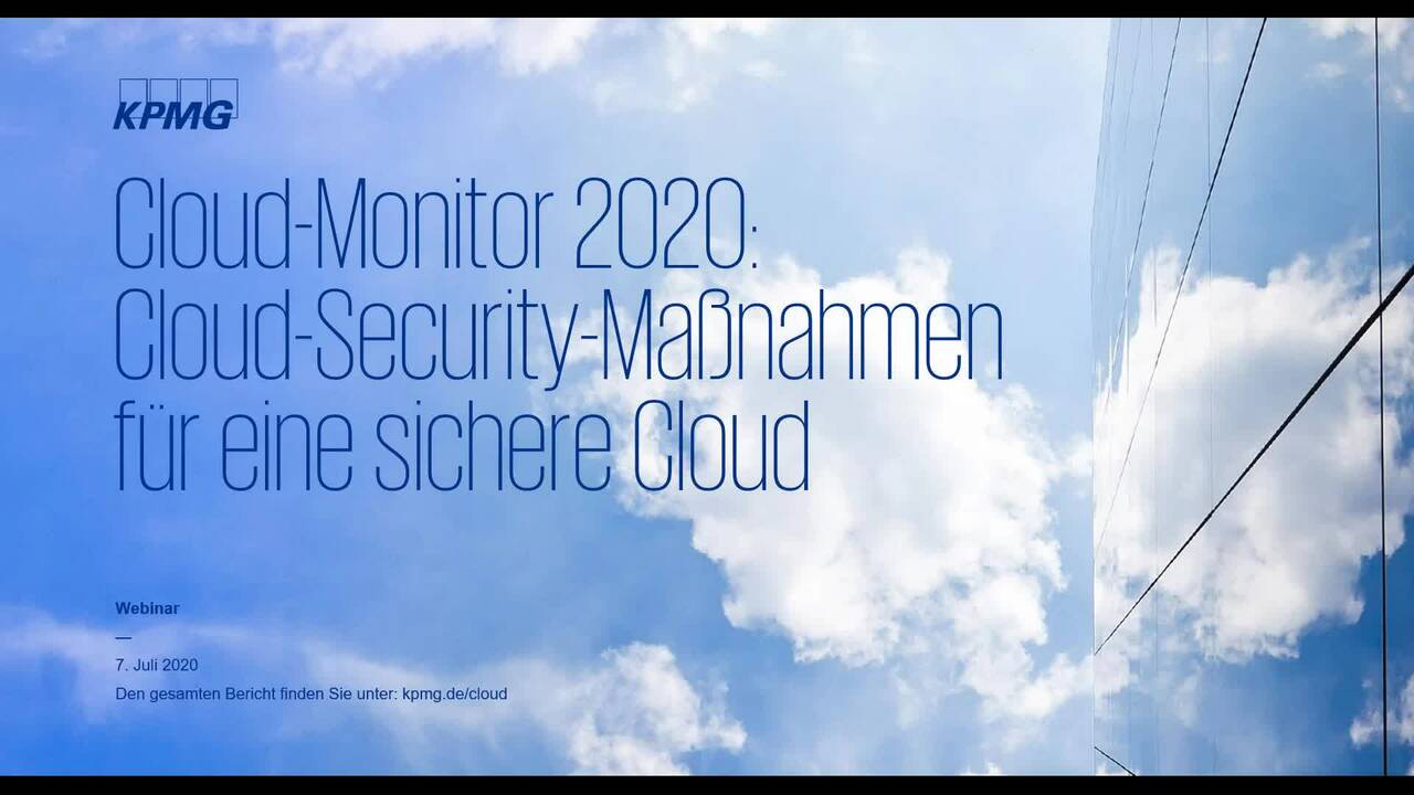 Vorschaubild für Web-Kurs: Cloud Monitor 2020: Cloud Security - Maßnahmen für eine sichere Cloud