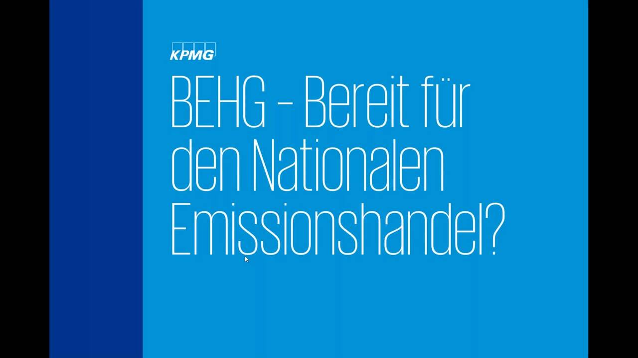 Vorschaubild für Web-Kurs: BEHG: Sind Sie bereit für den nationalen Emissionshandel?