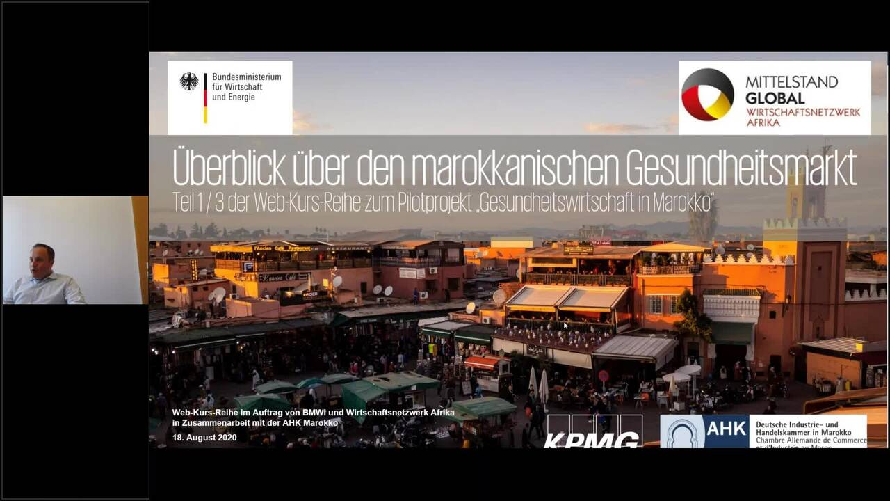 Vorschaubild für Web-Kurs: Marokko: Zukunftsmarkt für die deutsche Gesundheitswirtschaft