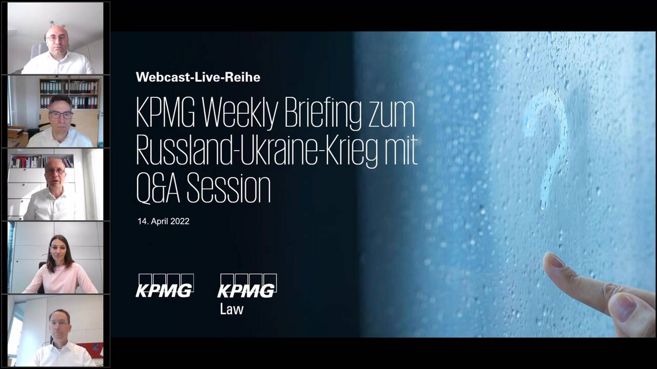 Vorschaubild für KPMG Weekly Briefing zum Russland-Ukraine-Krieg mit Q&A Session