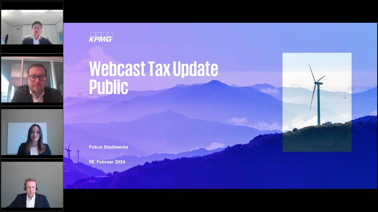 Vorschaubild für Webcast Tax Update Public - Fokus  Stadtwerke 8.02.2024