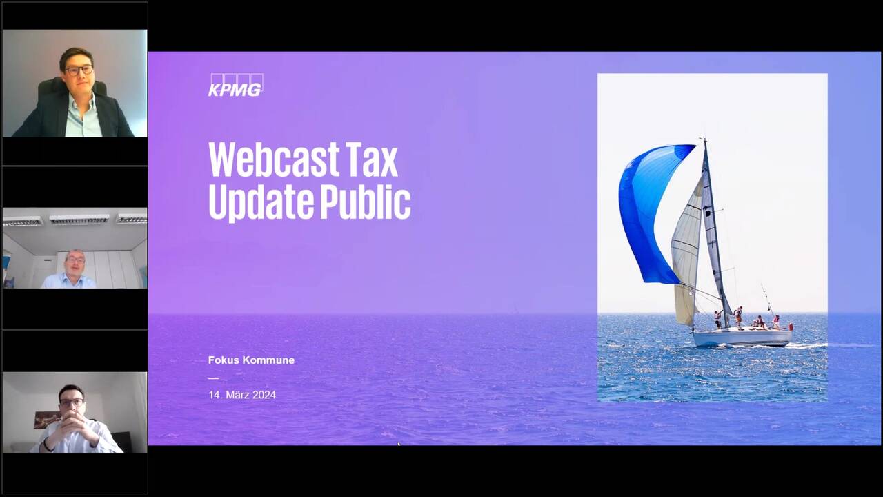 Vorschaubild für Tax Update Public - Fokus Aktuelle Steuerthemen für Kommunen