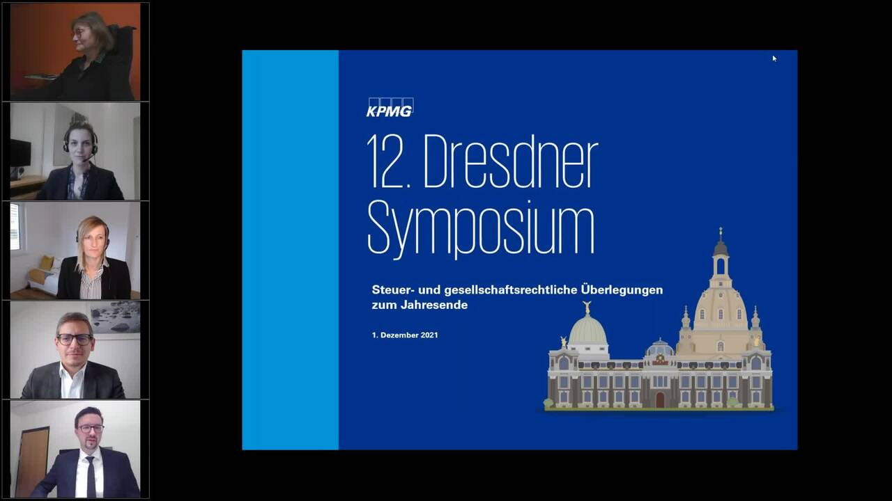 Vorschaubild für 12. Dresdner Symposium - Steuer- und gesellschaftsrechtliche Überlegungen zum Jahresende