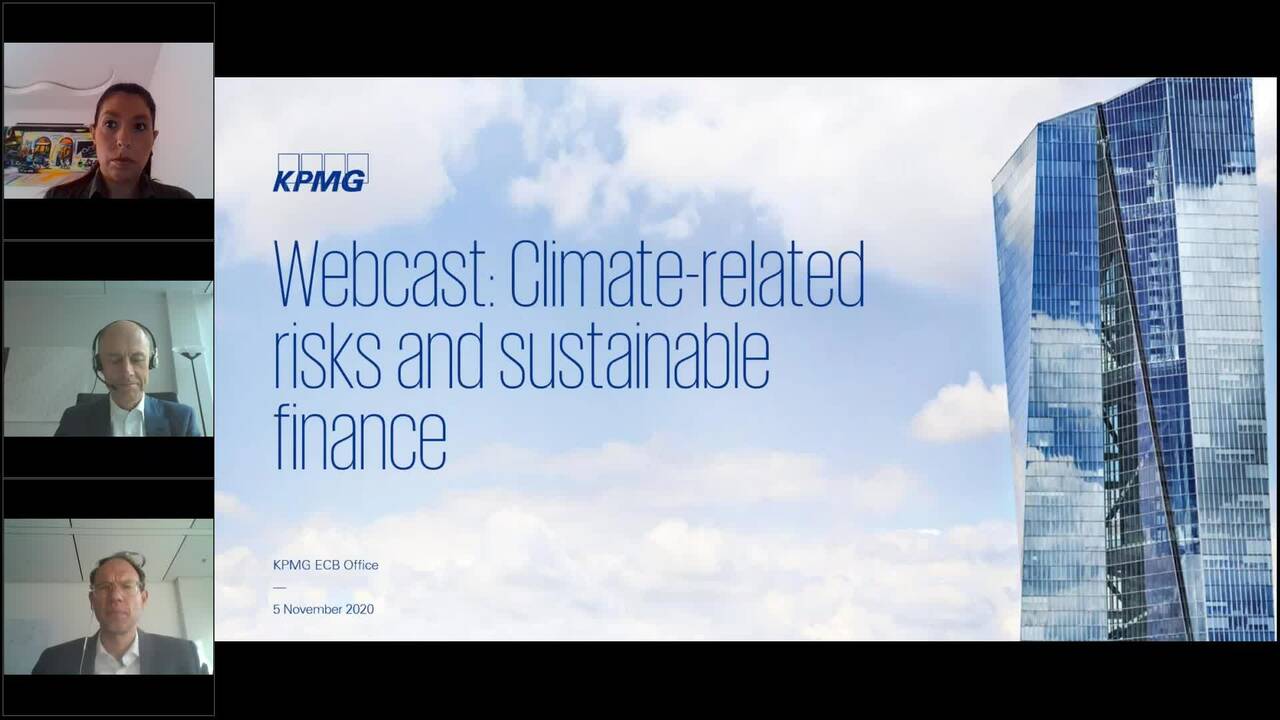 Vorschaubild für Webcast: Climate-related risks and sustainable finance