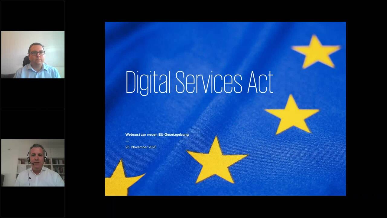 Vorschaubild für Webcast Live: Digital Service Act - Hindernis oder Chance?