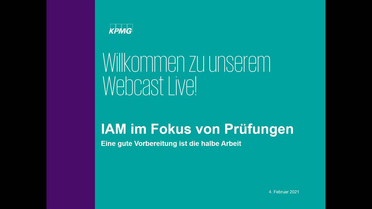 Vorschaubild für Webcast Live: IAM im Fokus von Prüfungen - Eine gute Vorbereitung ist die halbe Arbeit