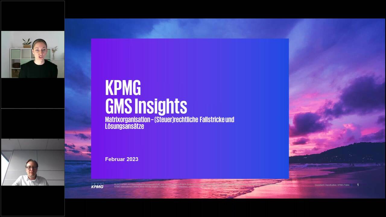 Vorschaubild für GMS Insights - Matrixorganisation – (Steuer)rechtliche Fallstricke und Lösungsansätze