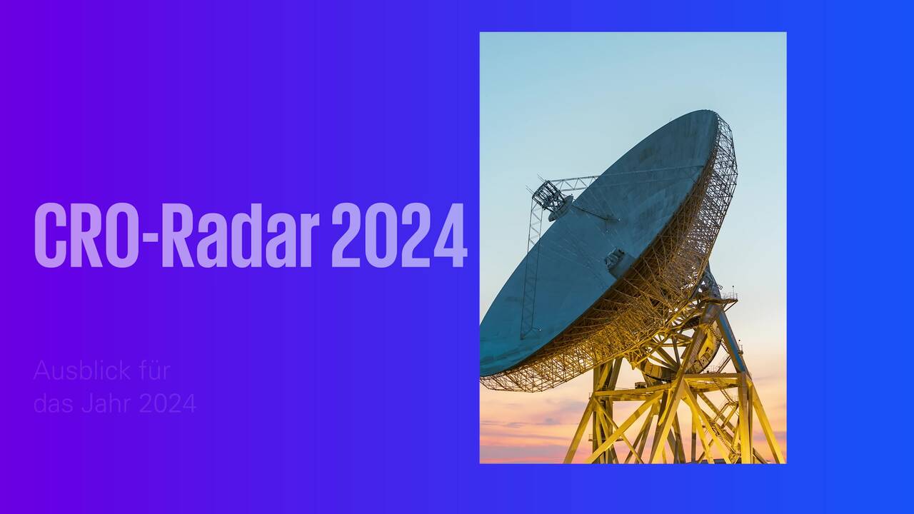 Vorschaubild für Arvind Sarin zum CRO-Radar 2024 und mit einem Ausblick auf das Jahr 2024