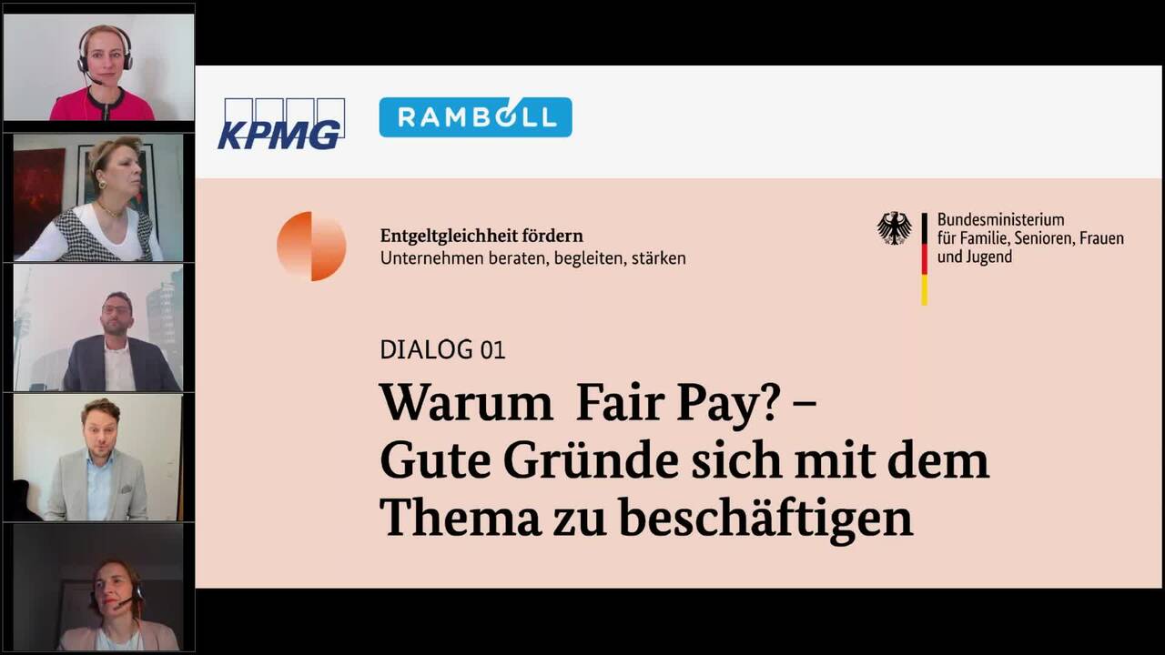 Vorschaubild für Webcast Live: 3. Unternehmensdialog zum Thema - Warum Fair Pay? vom 21. September 2021