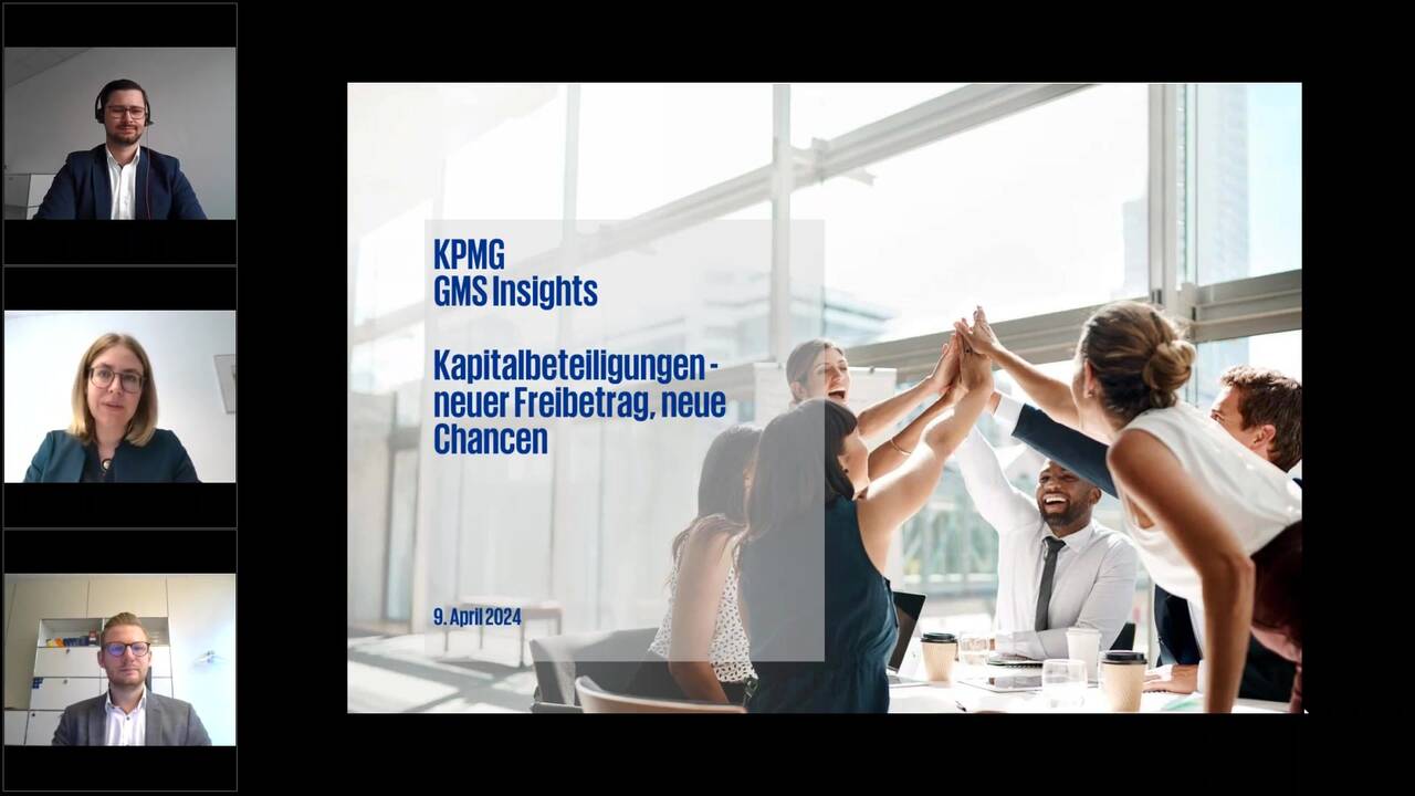Vorschaubild für GMS-Insights: Kapitalbeteiligungen - neuer Freibetrag, neue Chancen