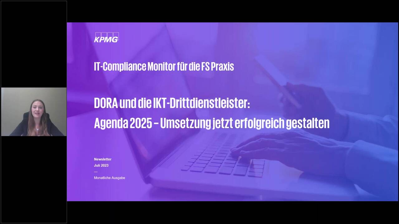 Vorschaubild für IT-Compliance Update – DORA und die IKT-Drittdienstleister: Agenda 2025 – Umsetzung jetzt erfolgreich gestalten