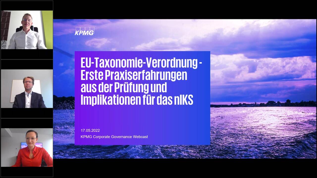 Vorschaubild für CGO – Das Governance Update – EU-Taxonomie-Verordnung – Erste Praxiserfahrungen aus der Prüfung und Implikationen für das nIKS