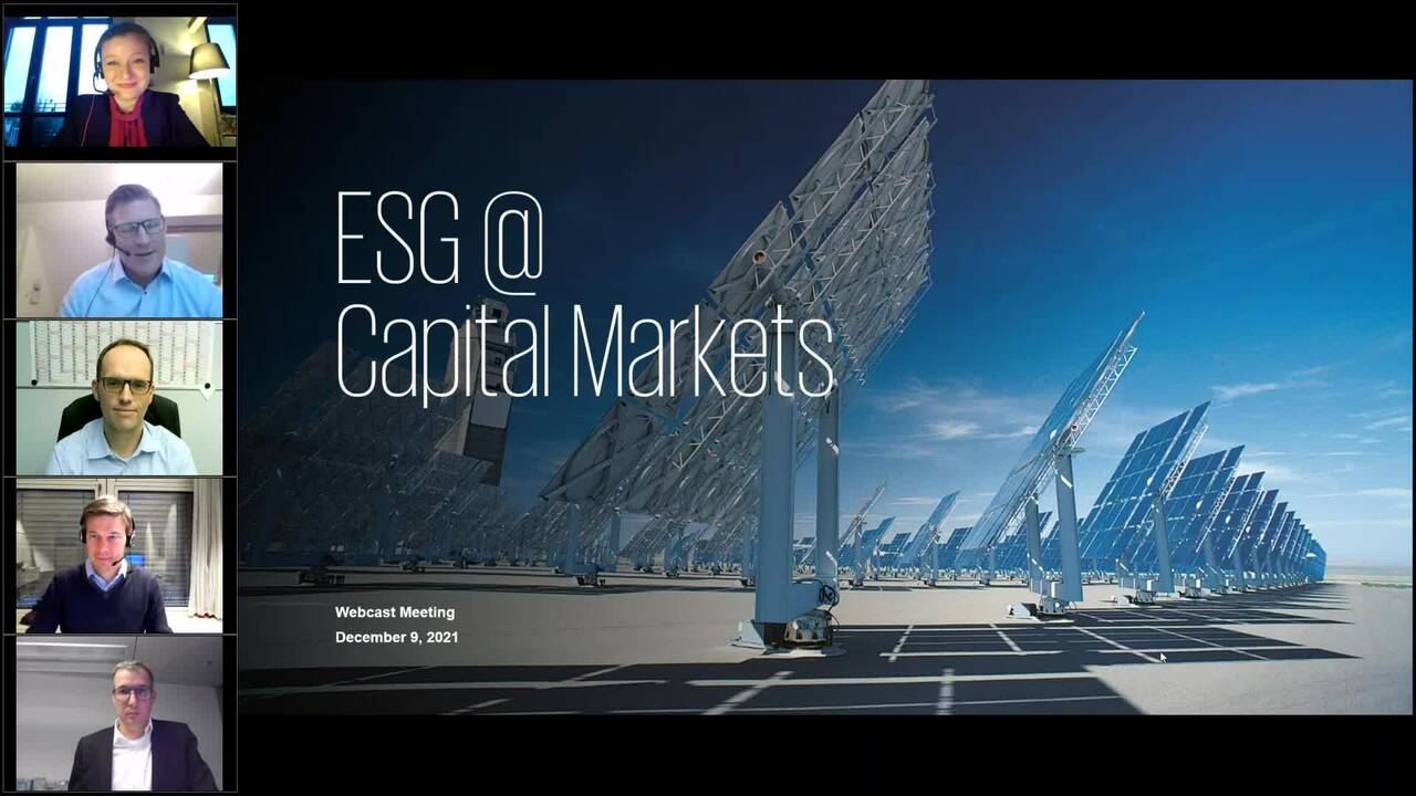 Vorschaubild für Webcast Live: ESG bei Kapitalmarktprojekten - Nachhaltigkeit zahlt sich aus