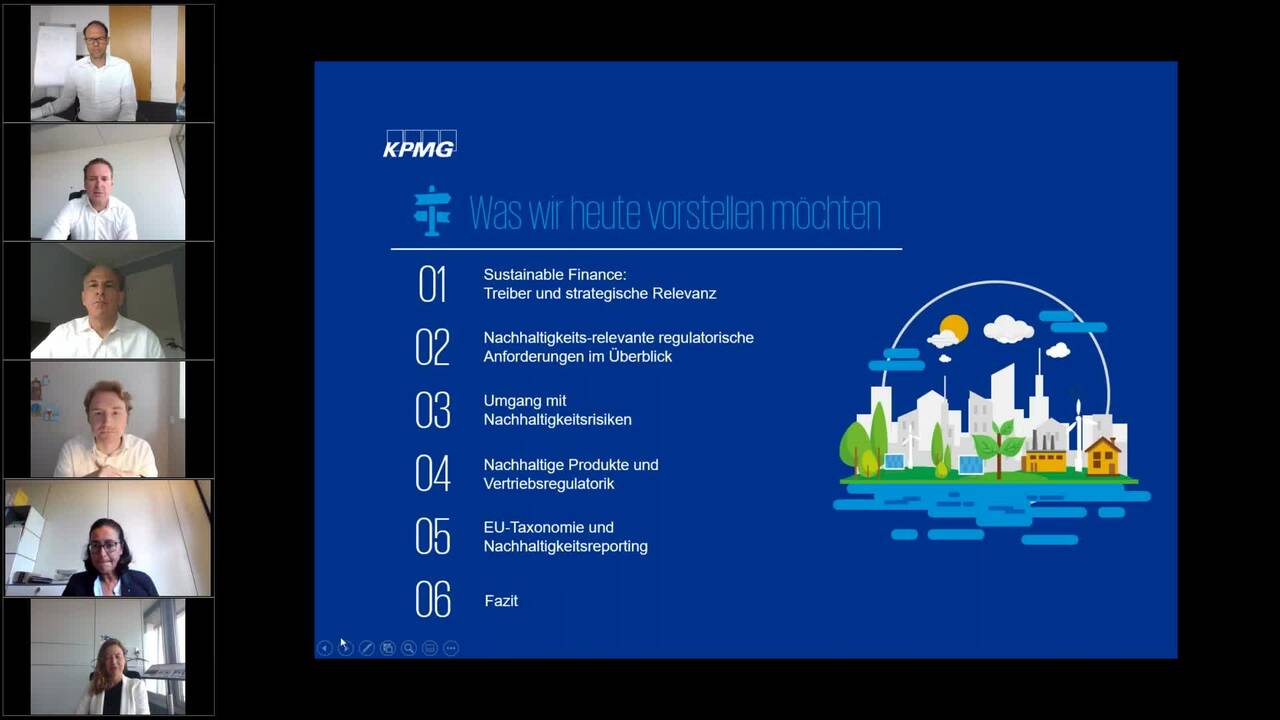 Vorschaubild für Webcast Live: Nachhaltigkeit als Megatrend: Was bedeutet das für die Genossenschaftsbanken?