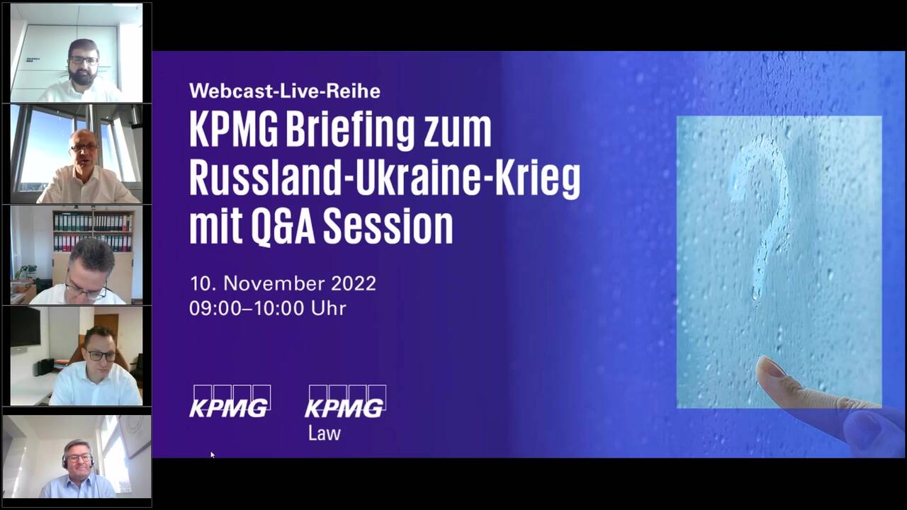 Vorschaubild für KPMG Briefing zum Russland-Ukraine-Krieg mit Q&A Session