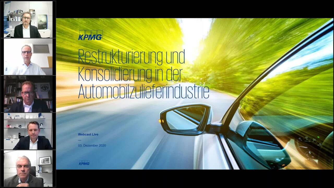 Vorschaubild für Webcast Live: Restrukturierung und Konsolidierung in der Automobilzuliefererindustrie