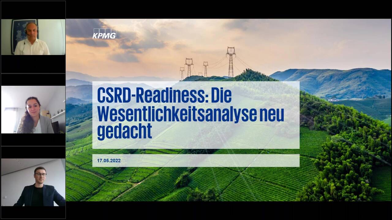 Vorschaubild für Webcast Live: CSRD-Readiness - Die Wesentlichkeitsanalyse neu gedacht