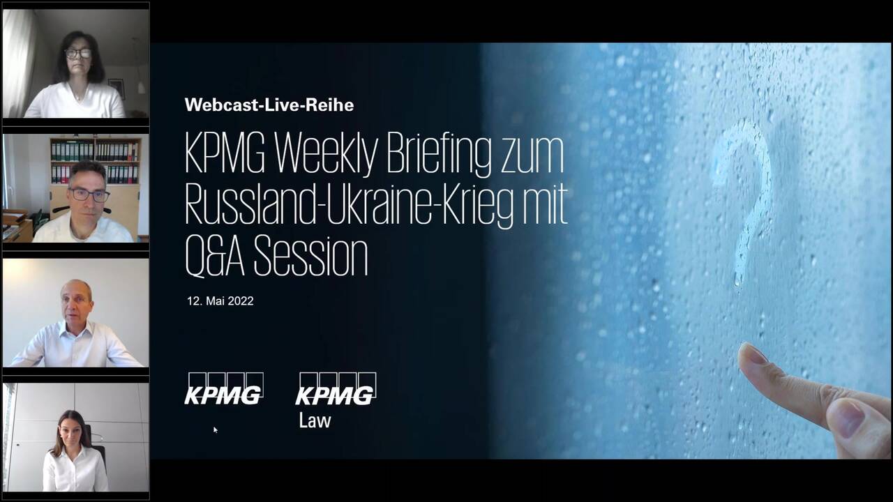 Vorschaubild für KPMG Weekly Briefing zum Russland-Ukraine-Krieg mit Q&A Session