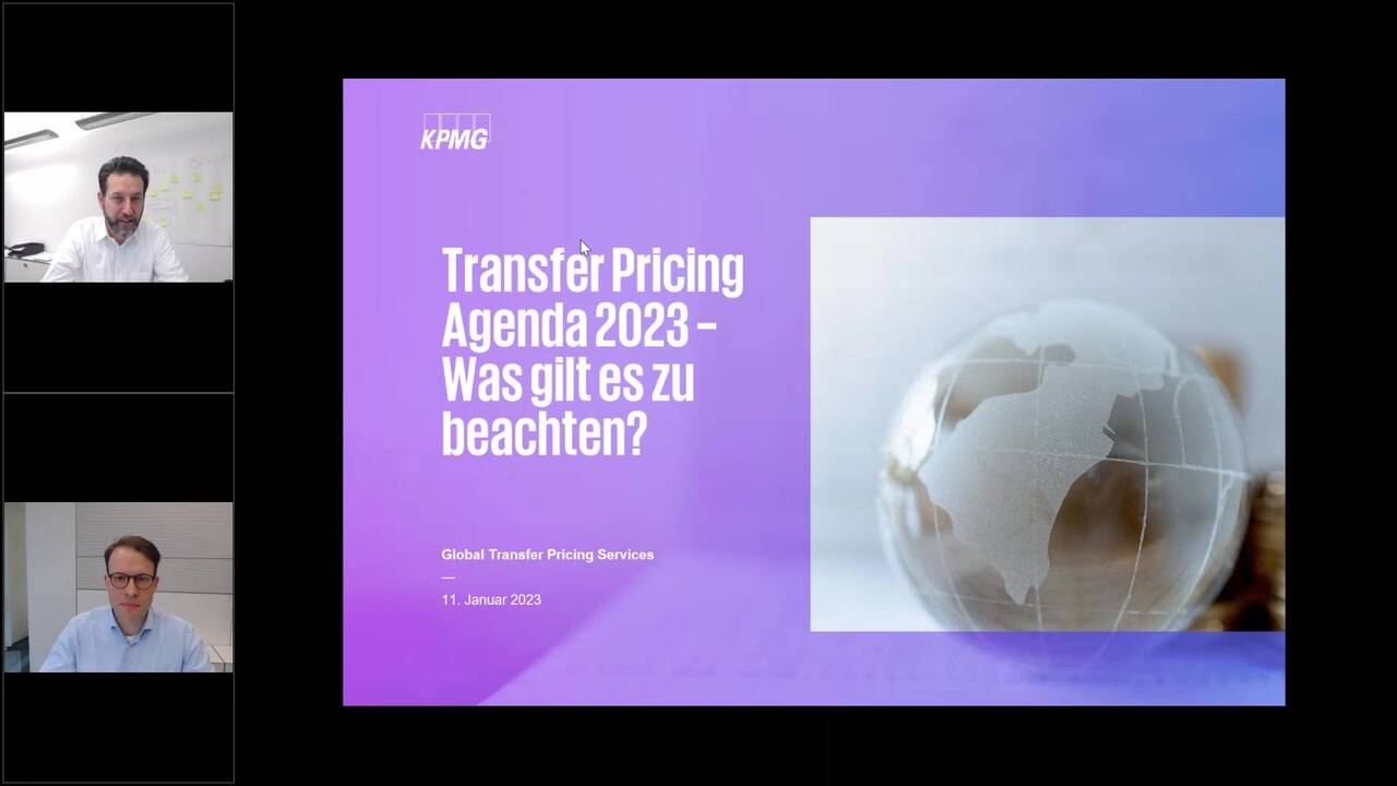 Vorschaubild für Webcast: Transfer Pricing Agenda 2023